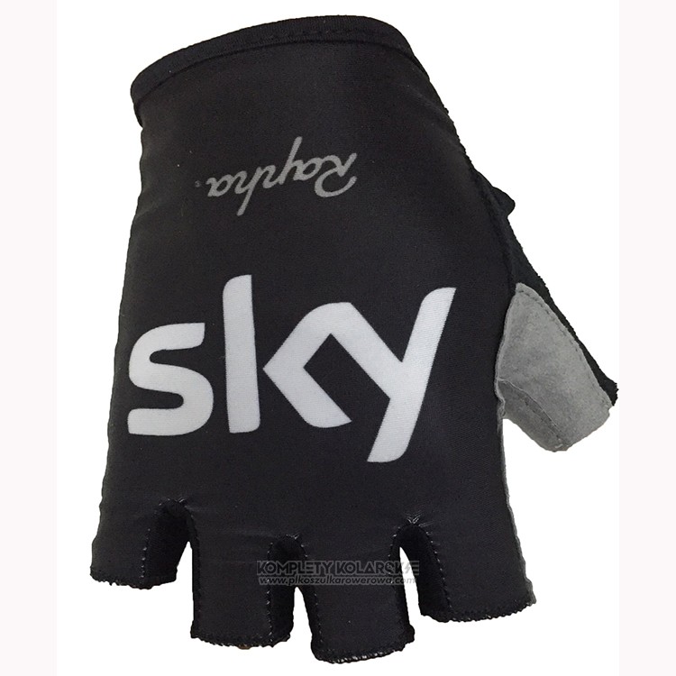 2018 Sky Rekawiczki Cycling Czarny Bialy